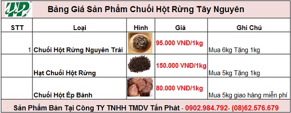 Địa chỉ mua bán chuối hột rừng tại Hà Tĩnh